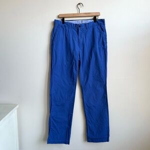 Polo Ralph Lauren Chino Pants Mens 34x34 Blue Classic Fit Pima Cotton Flat Front